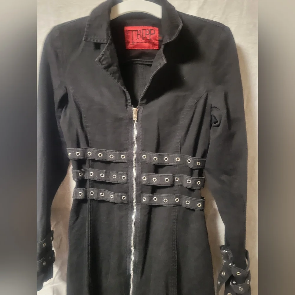 Authentic y2k vintage Tripp hot topic long coat lace up corset - Picture 3 of 14